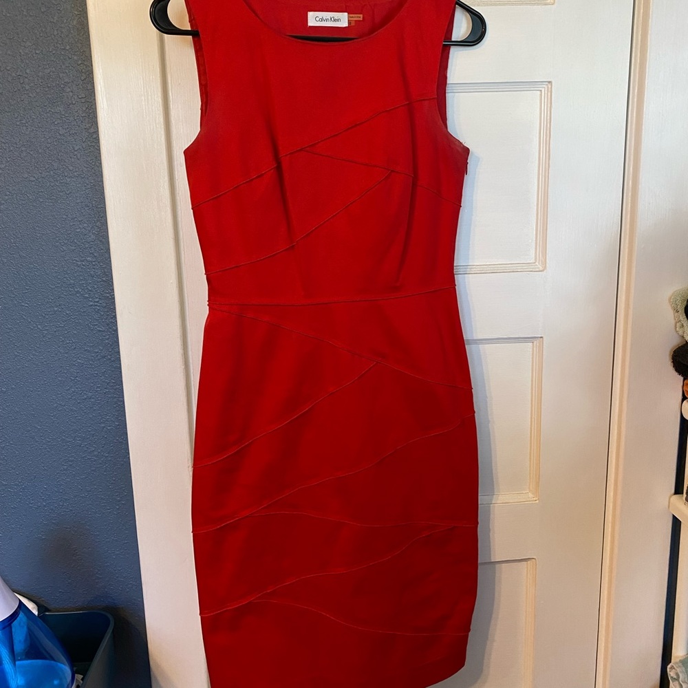 Red Calvin Klein Dress